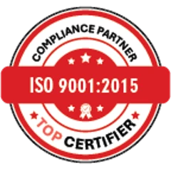 ISO 9001:2015 compliance badge